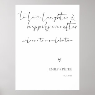 Minimalistisch 18x24 Willkommen Zu Unserer Feier Poster