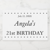 Minimalistisch-1 B&W Schaumweinetikett (Einzelnes Label)