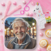 Minimalistisch 1 Beerdigung des Fotos Pappteller (Party)