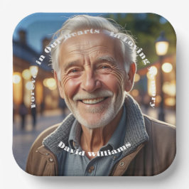 Minimalistisch 1 Beerdigung des Fotos Pappteller