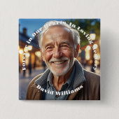 Minimalistisch 1 Special Foto Celebration Life Button (Vorderseite)