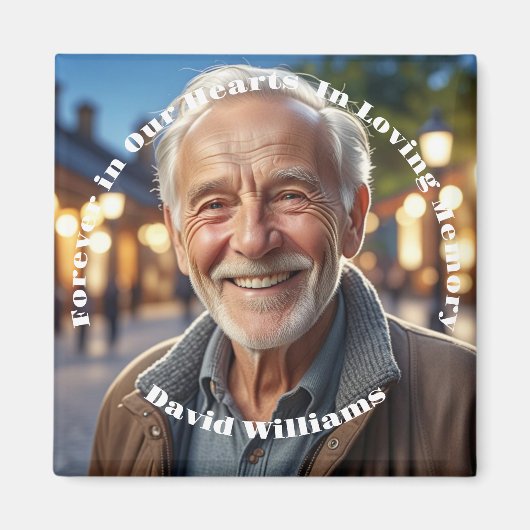 Minimalistisch 1 Special Foto Celebration Life Magnet (Vorne)