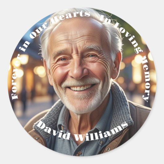 Minimalistisch 1 Special Foto Celebration Life Runder Aufkleber (Vorderseite)