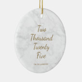 Minimalistisch 2021 Moderner grauer Marmor Persona Keramik Ornament (Rechts)