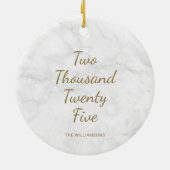 Minimalistisch 2021 Moderner grauer Marmor Persona Keramik Ornament (Hinten)