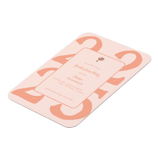 Minimalistisch 2025 Abschluss Einfache Party Einla Magnet (Linke Seite)