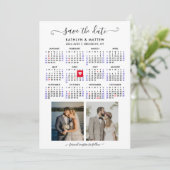 Minimalistisch 2 Foto 2024 Kalender Save the Date (Stehend Vorderseite)
