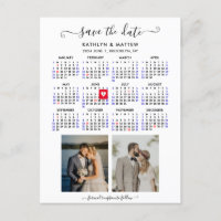 Minimalistisch 2 Foto 2024 Kalender Save the Date