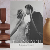 Minimalistisch 2 Foto Einfache Hochzeit Dankeschön Dankeskarte