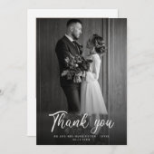 Minimalistisch 2 Foto Hochzeit Dankeschön Karte (Vorne/Hinten)