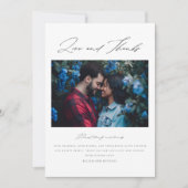 Minimalistisch 2 Foto Hochzeit Dankeschön Karte (Vorderseite)