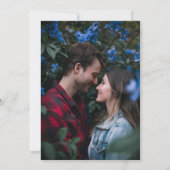 Minimalistisch 2 Foto Hochzeit Dankeschön Karte (Rückseite)