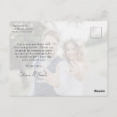 Minimalistisch 2 Foto Kalligraphie Hochzeit Vielen Postkarte (Rückseite)