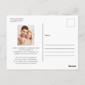 Minimalistisch 2 Foto Modernes Skript Save the Dat Postkarte (Rückseite)