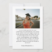 Minimalistisch 2 Fotos Script Abschluss 2024 Dankeskarte (Rückseite)