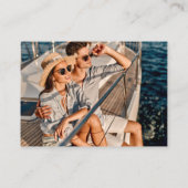 Minimalistisch 2 QR Hochzeit RSVP Details Foto Tau Begleitkarte (Rückseite)