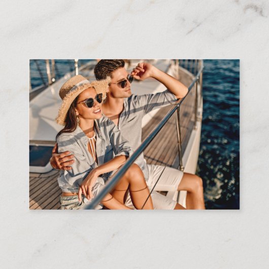 Minimalistisch 2 QR Hochzeit RSVP Details Foto Tau Begleitkarte (Rückseite)