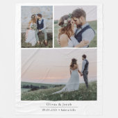 Minimalistisch 3 Bilder Hochzeit Foto Keepake Fleecedecke (Vorderseite)