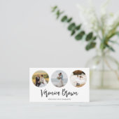 Minimalistisch 3 Circle Foto Trendy Fotograf Visitenkarte (Stehend Vorderseite)