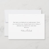 Minimalistisch 3 Foto Neues Baby Dankeskarte (Rückseite)