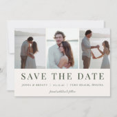MINIMALISTISCH 3-Foto ÜBERPRÜFEN Save The Date (Vorderseite)