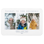 Minimalistisch 3 Fotos Collage Keepake für die Fam Magnet (Horizontal)