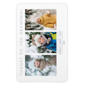 Minimalistisch 3 Fotos Collage Keepake für die Fam Magnet (Vertikal)