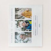 Minimalistisch 3 Fotos Collage Keepake für die Fam Puzzle (Vertikal)