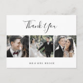 Minimalistisch 3 Fotovorlage Vielen Dank Postkarte (Vorderseite)