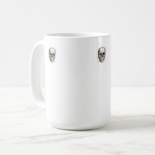 Minimalistisch 3 Tasse Skull Memento Mori (Vorderseite Links)