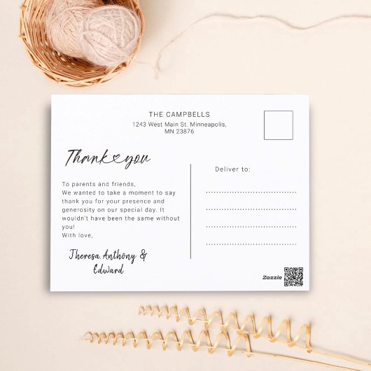 Minimalistisch 4 Foto Collage Baby Dusche Vielen D Postkarte