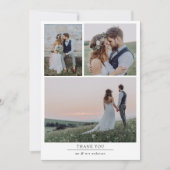 Minimalistisch 4 Foto Vielen Dank für Ihre Hochzei Ankündigung (Vorderseite)