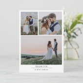 Minimalistisch 4 Foto Vielen Dank für Ihre Hochzei Ankündigung (Stehend Vorderseite)
