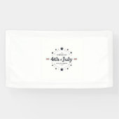 Minimalistisch 4. Juli Banner - Elegantes Retro (Horizontal)