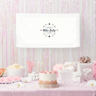 Minimalistisch 4. Juli Banner - Elegantes Retro