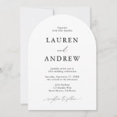 Minimalistisch 4 Wedding Einladung (Vorderseite)