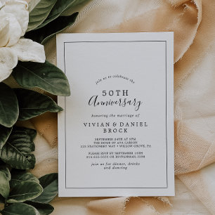 Minimalistisch 50. Hochzeitstag Einladung