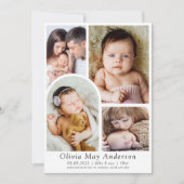 Minimalistisch 5 Foto Arch Birth Ankündigung (Vorderseite)