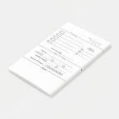 Minimalistisch 5 und 1 Food Tracker Post-it Klebezettel (angewinkelt)