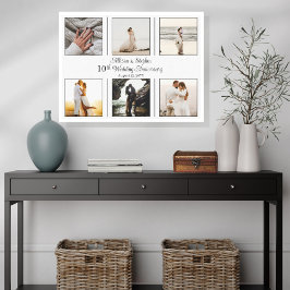 Minimalistisch 6 Foto 10. Hochzeitstag Leinwanddruck