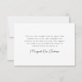 Minimalistisch 6 Foto Bereavement Beerdigung Dankeskarte (Rückseite)