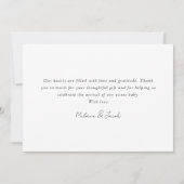 Minimalistisch 6 Foto Hello Baby Dankeskarte (Rückseite)