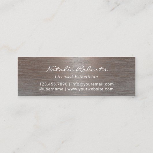 Minimalistisch 6 Punch Moderne Copper Kundenbindun Treuekarte (Rückseite)