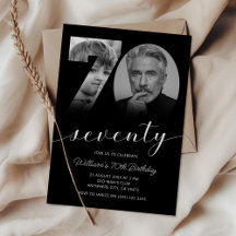 Minimalistisch 70. Geburtstag Siebzig Foto