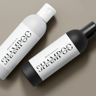 Minimalistisch 8 OZ Hautpflege Flasche Shampoo Eti Schaumweinetikett