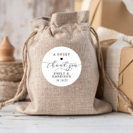 Minimalistisch A Sweet Vielen Dank, dass Sie eine  Runder Aufkleber