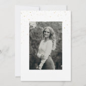 Minimalistisch Abschluss Imitate Gold Glitzer Einladung (Rückseite)