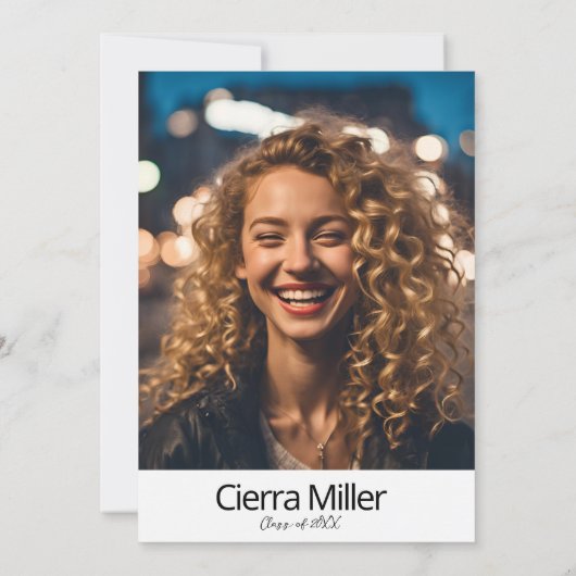 Minimalistisch "Abschluss Vibes Only Party Einladung (Rückseite)