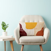 Minimalistisch Abstrakt Gelborange Lendenkissen (Stuhl )