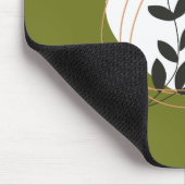 Minimalistisch abstrakt in hübscher Farbe Olivengr Mousepad (Ecke)